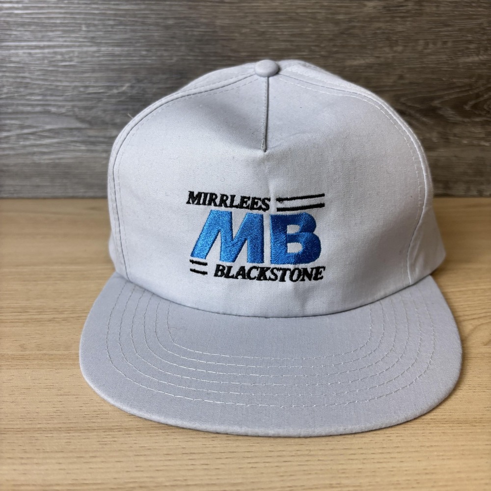 Vintage Mirrlees Blackstone Hat Cap SnapBack Embroidered MB Logo Mens Industrial